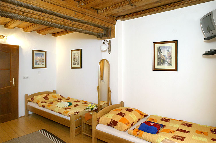 Pokoj č. 5, Ubytování Zámecké schody, Český Krumlov, foto: Lubor Mrázek