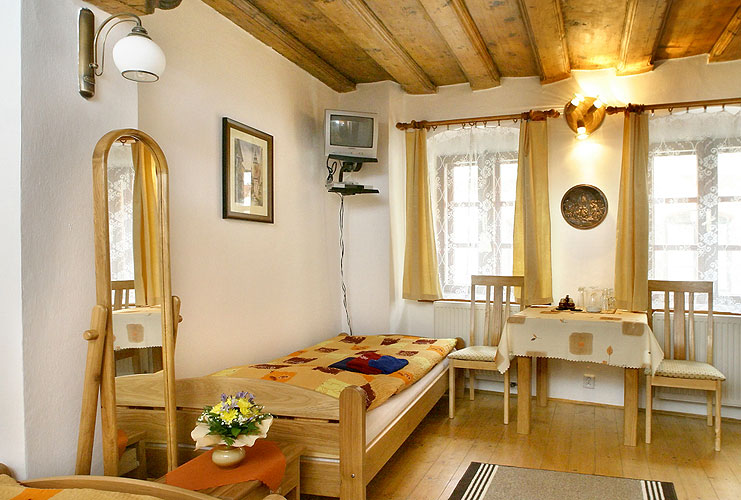 Pokoj č. 5, Ubytování Zámecké schody, Český Krumlov, foto: Lubor Mrázek